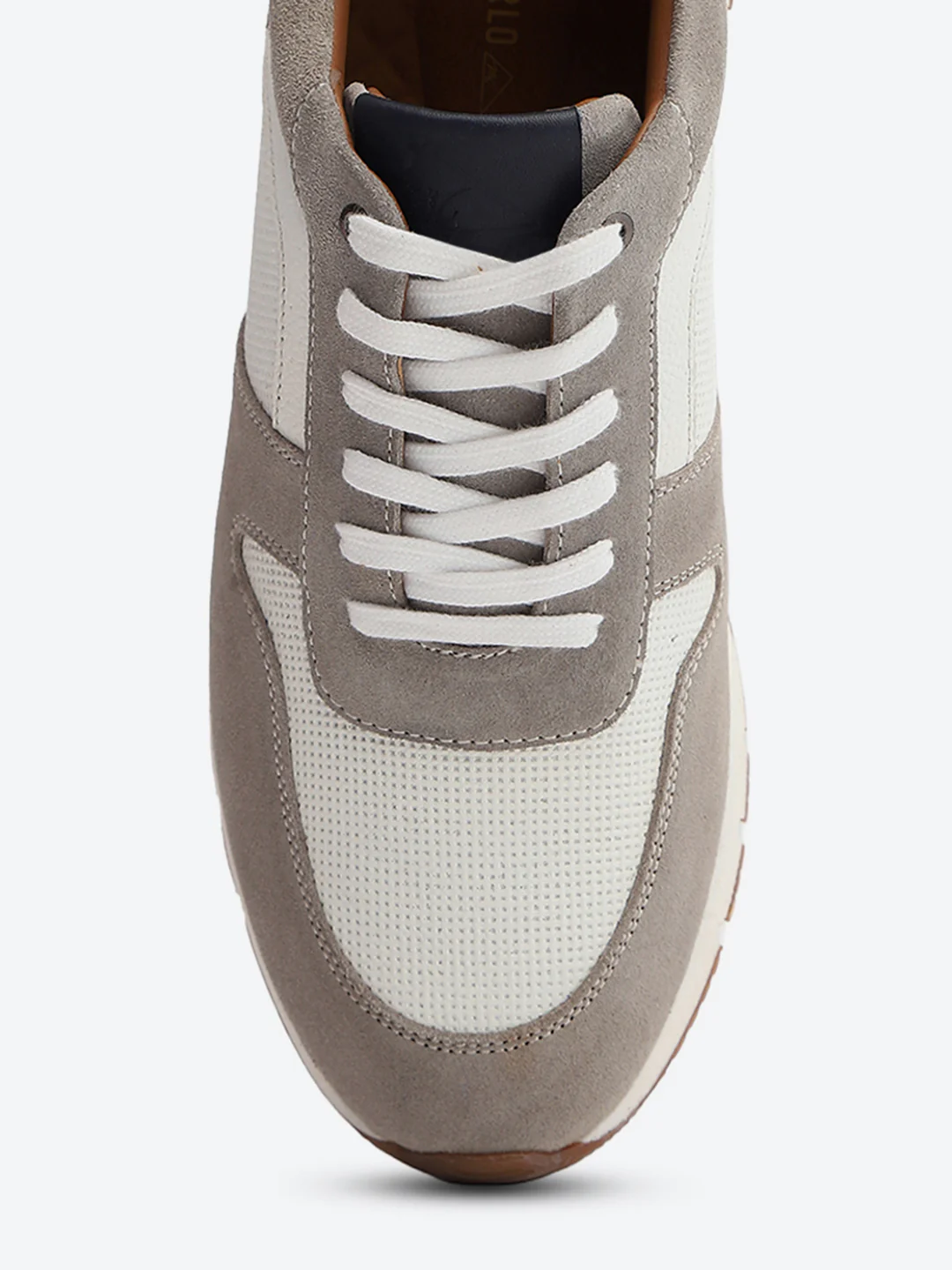 Monte Carlo White Leather Classic Retro Vintage Casual Lifestyle Trainer Lace-Up Sneakers for Men - Image 8