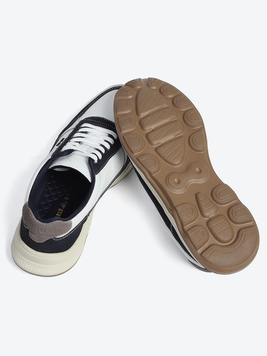 Monte Carlo White & Navy Blue Comfort Casual Sneakers for Men - Image 8