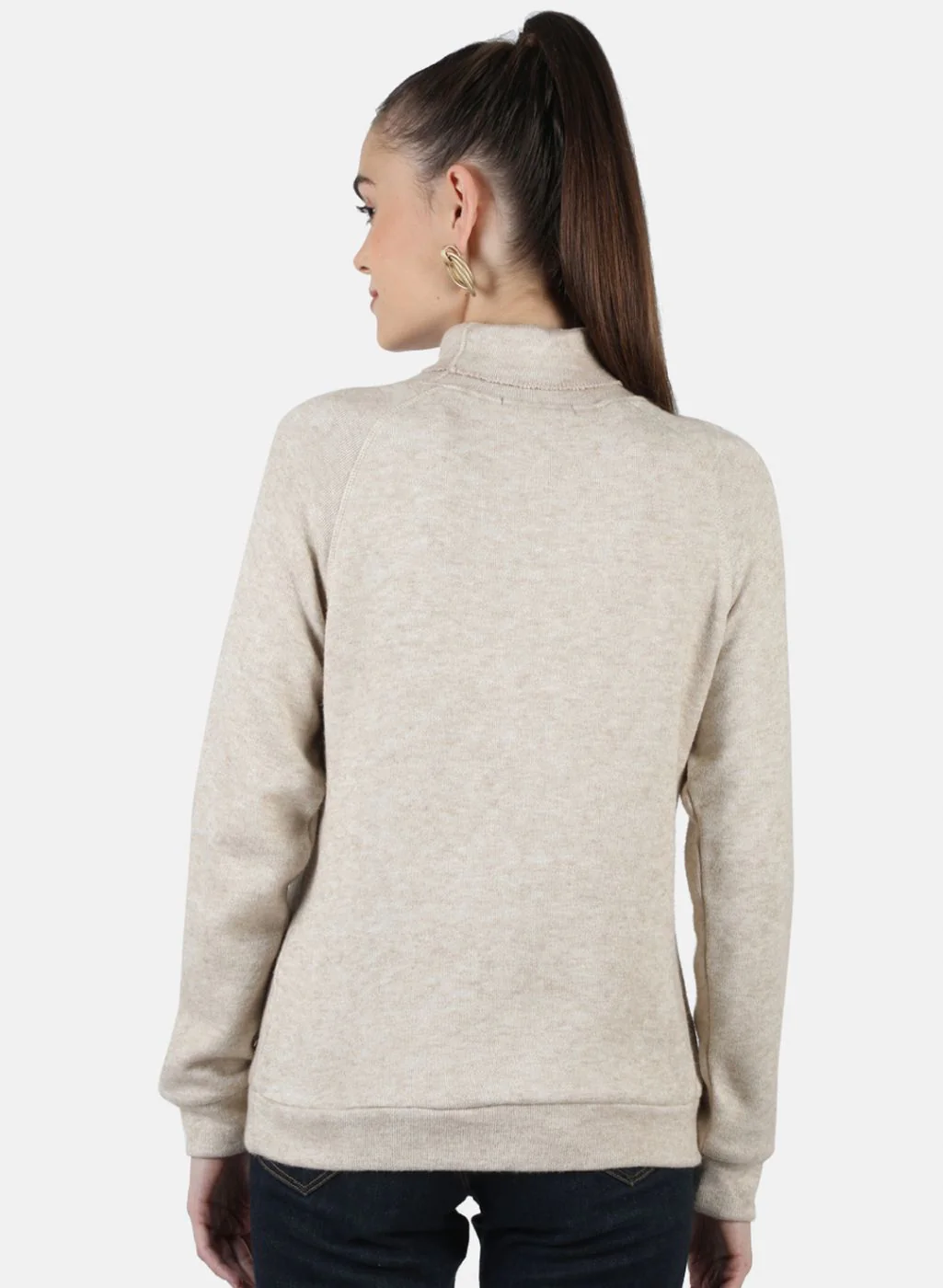 Women Beige Self Design Sceavy - Image 3