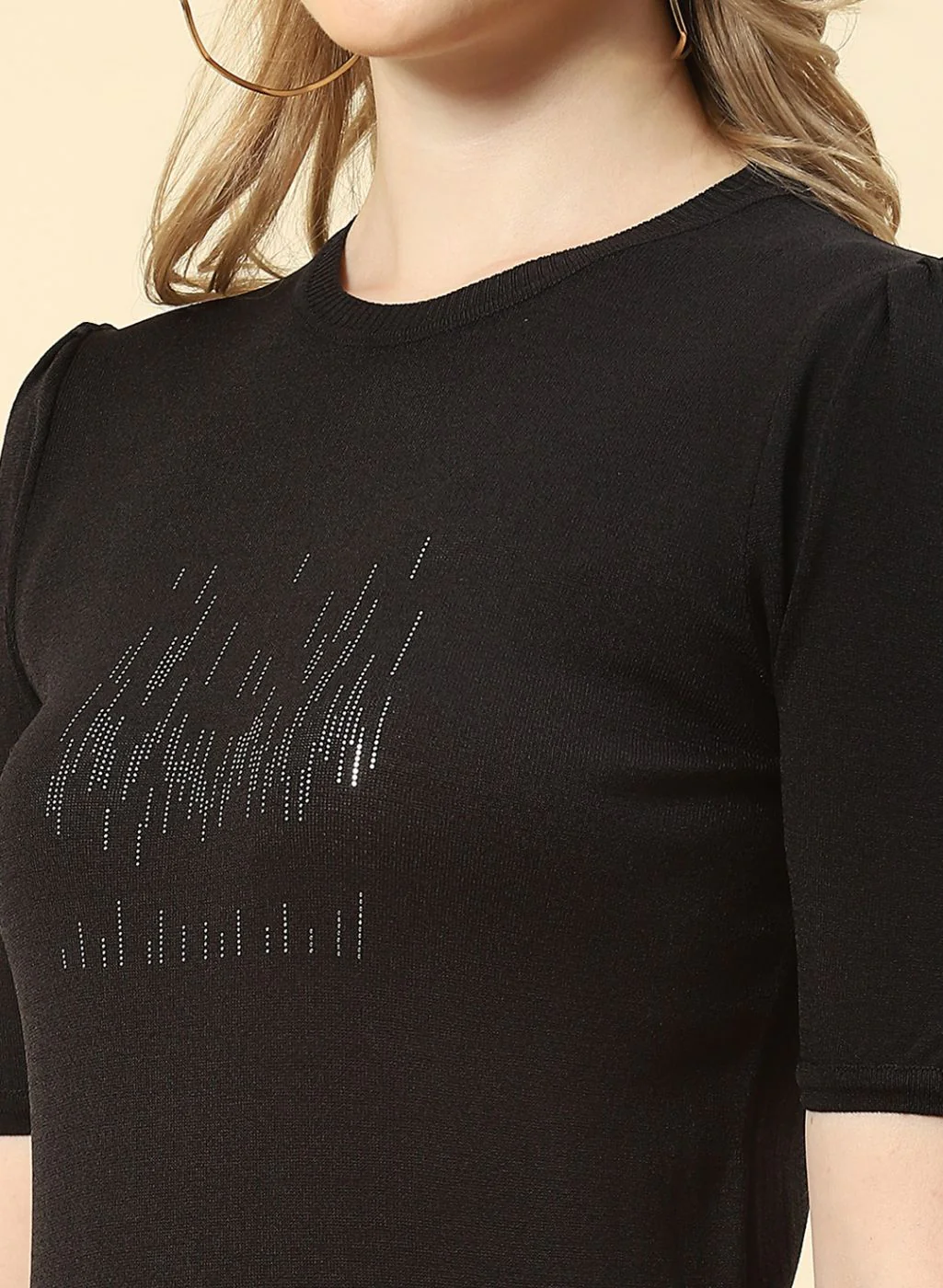 Women Black Plain Top - Image 6