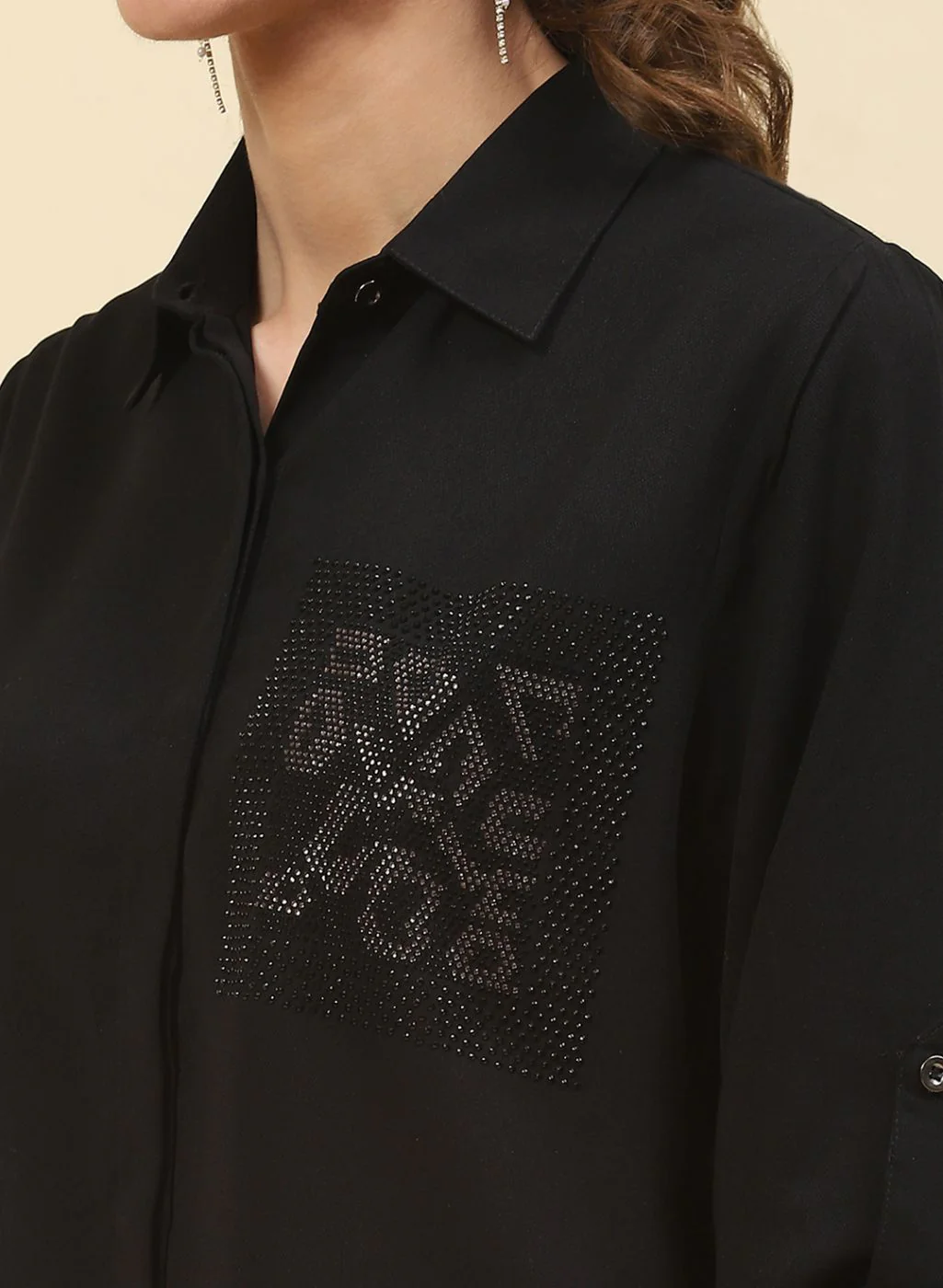 Women Black Plain Top - Image 6