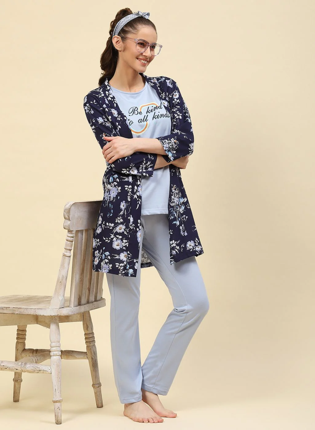 Women Blue Printed Combo Set - Image 2