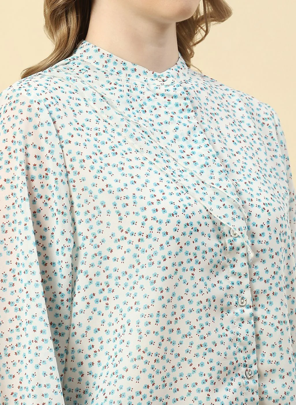 Women Blue Printed Top - Image 6