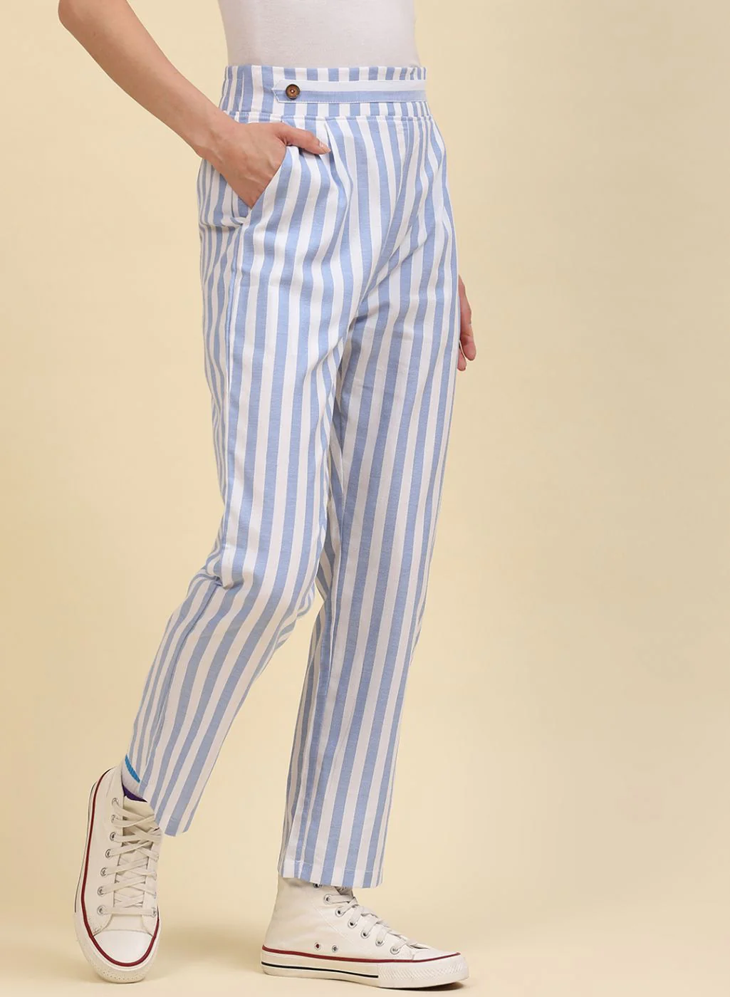 Women Blue Regular Fit Lower - Image 3