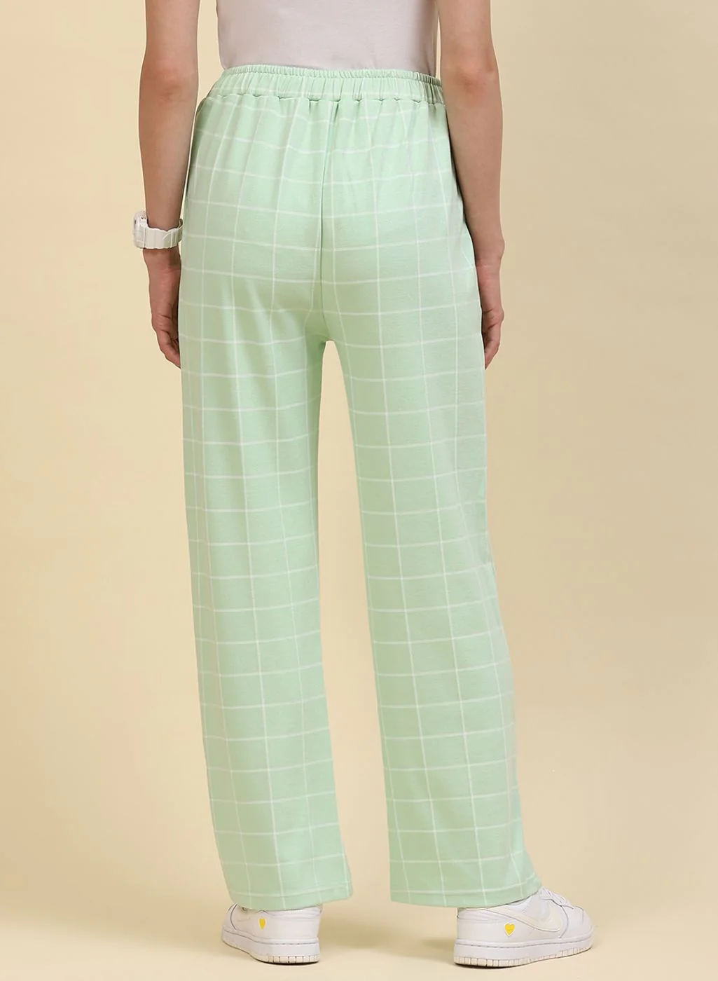Women Green Jaquard Plazzo Set - Image 4