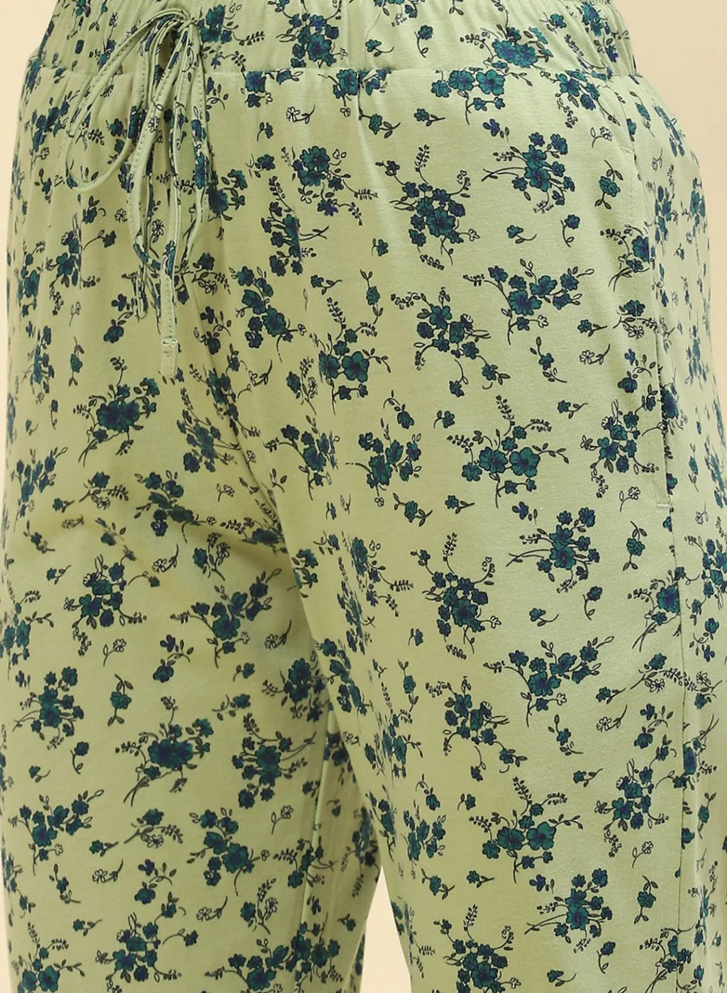 Women Green Printed Lower Set - Image 7