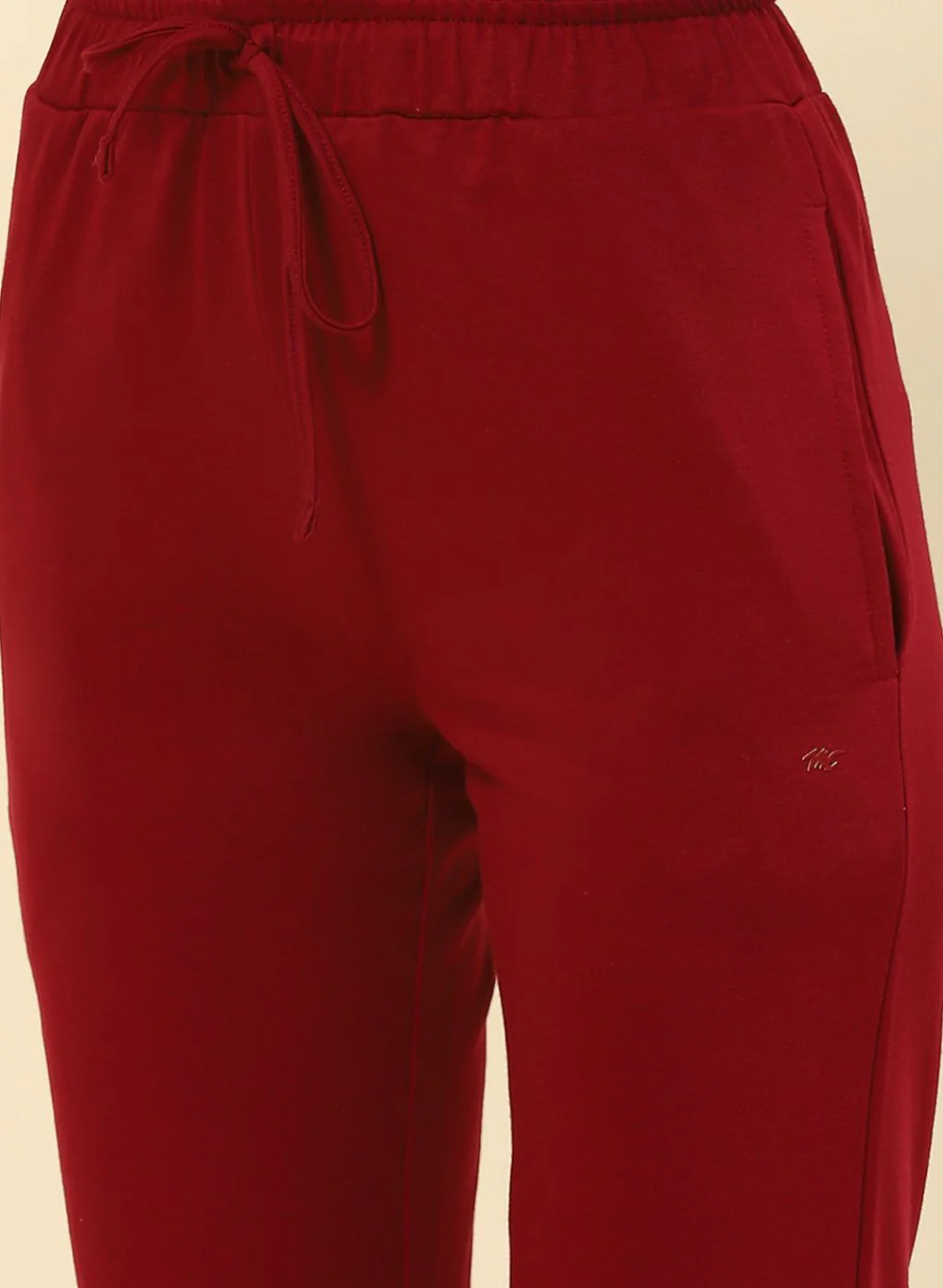 Women Maroon Printed Lower Set - Image 6