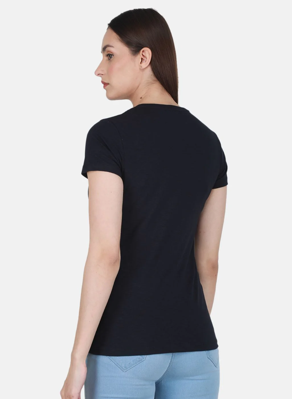 Women NAvy Blue Embroidered Top - Image 3