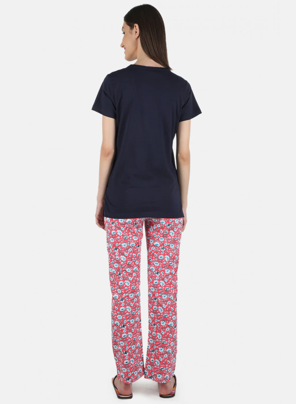 Women Navy Blue Printed Lower Set - Image 3