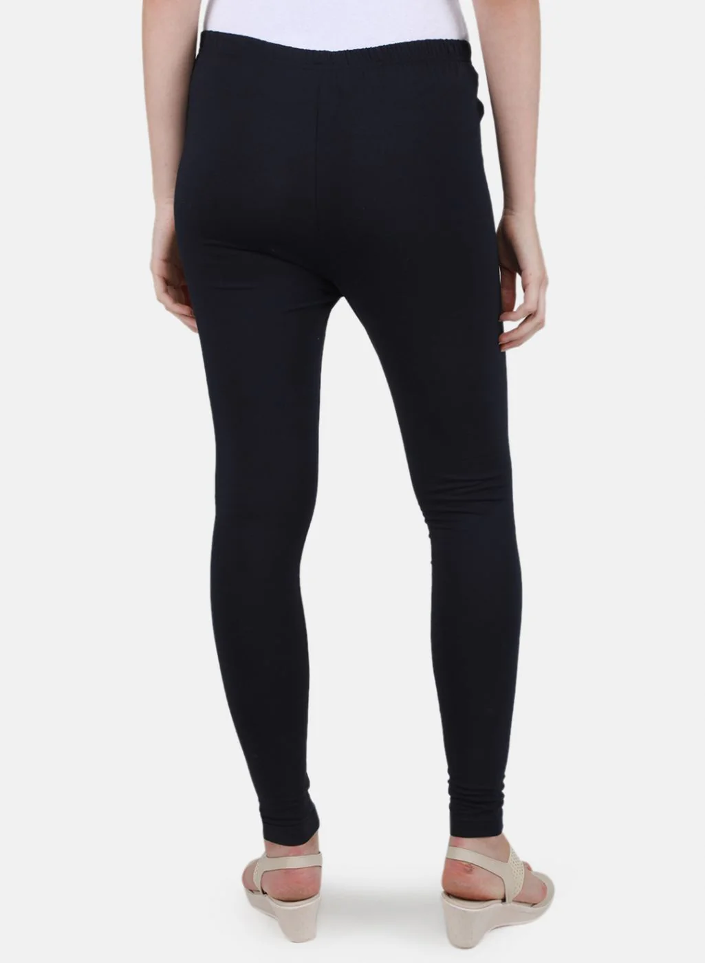 Women NAvy Blue Solid Legging - Image 3