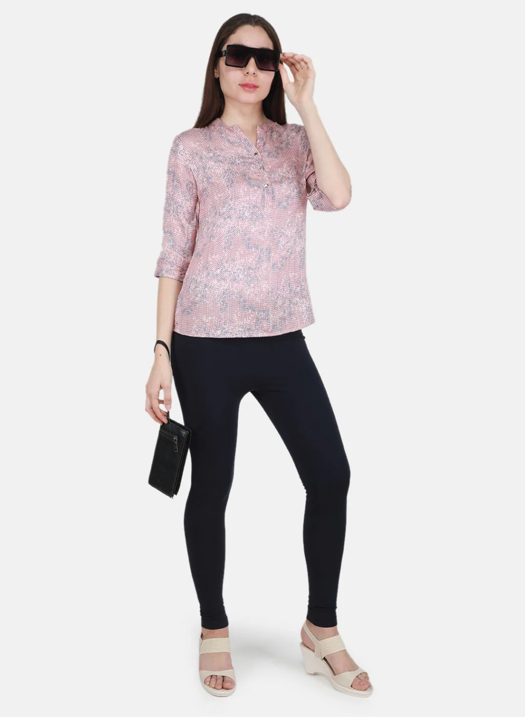 Women NAvy Blue Solid Legging - Image 4