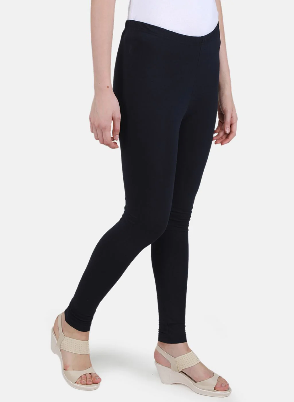 Women NAvy Blue Solid Legging - Image 6