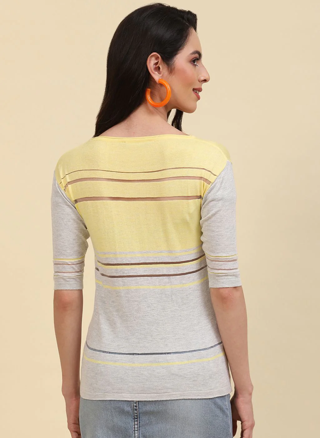 Women Off White Printed Top - Image 4