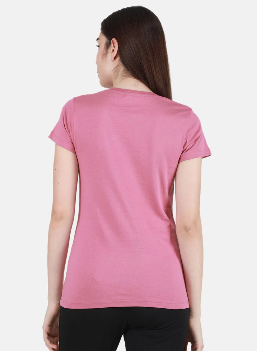 Women Pink & Off White Solid Top 2 Pc Set - Image 4