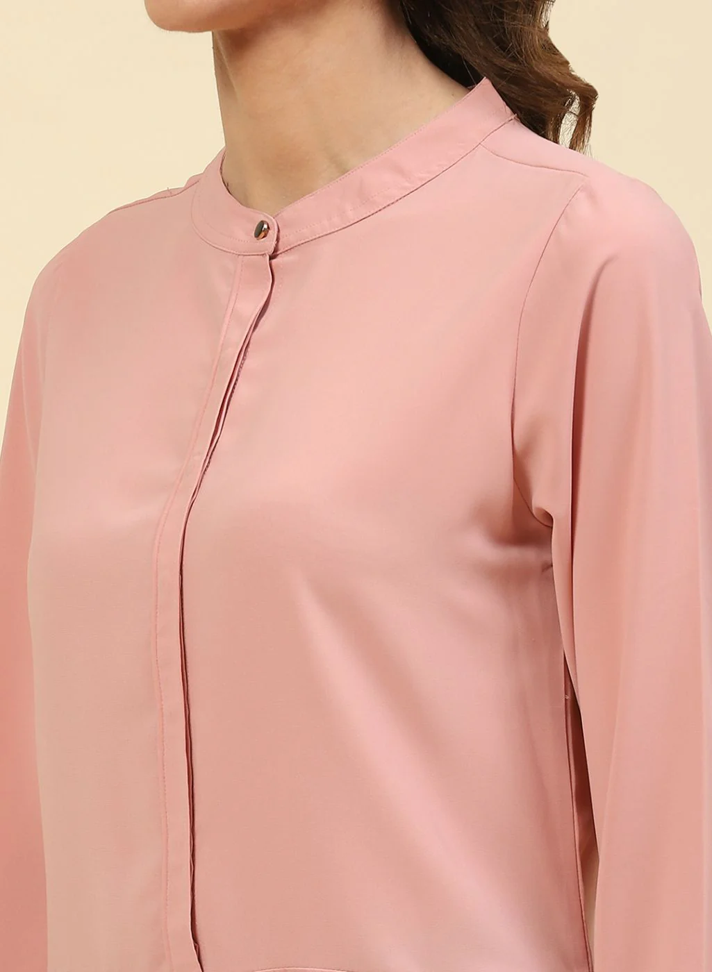 Women Pink Plain Top - Image 6