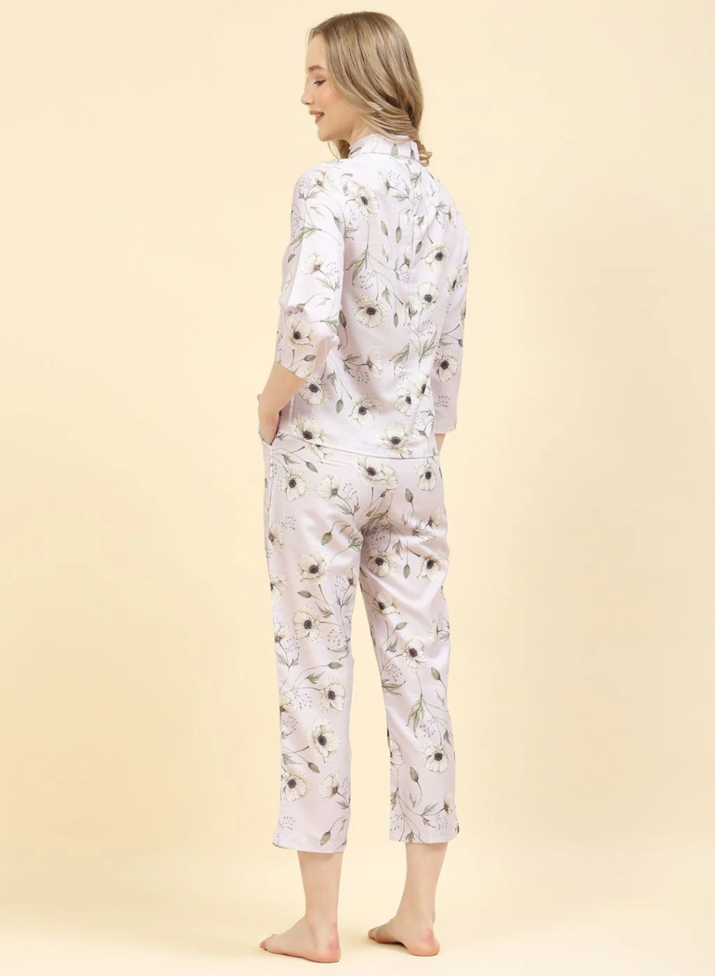 Women Pink Printed CoordiNAte Set - Image 4