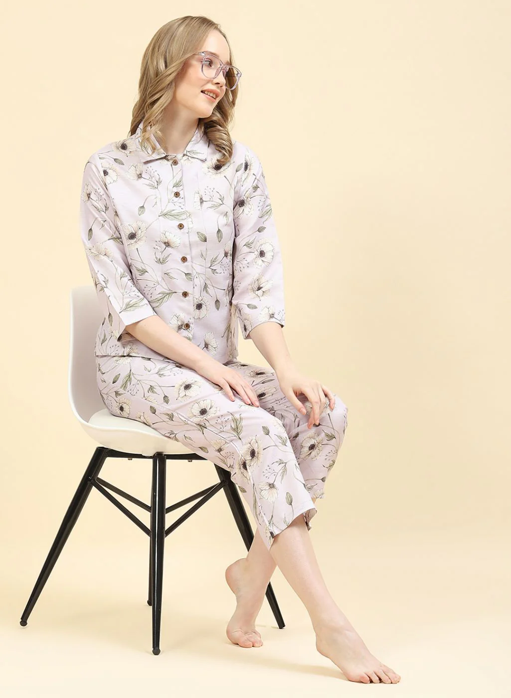 Women Pink Printed CoordiNAte Set - Image 5