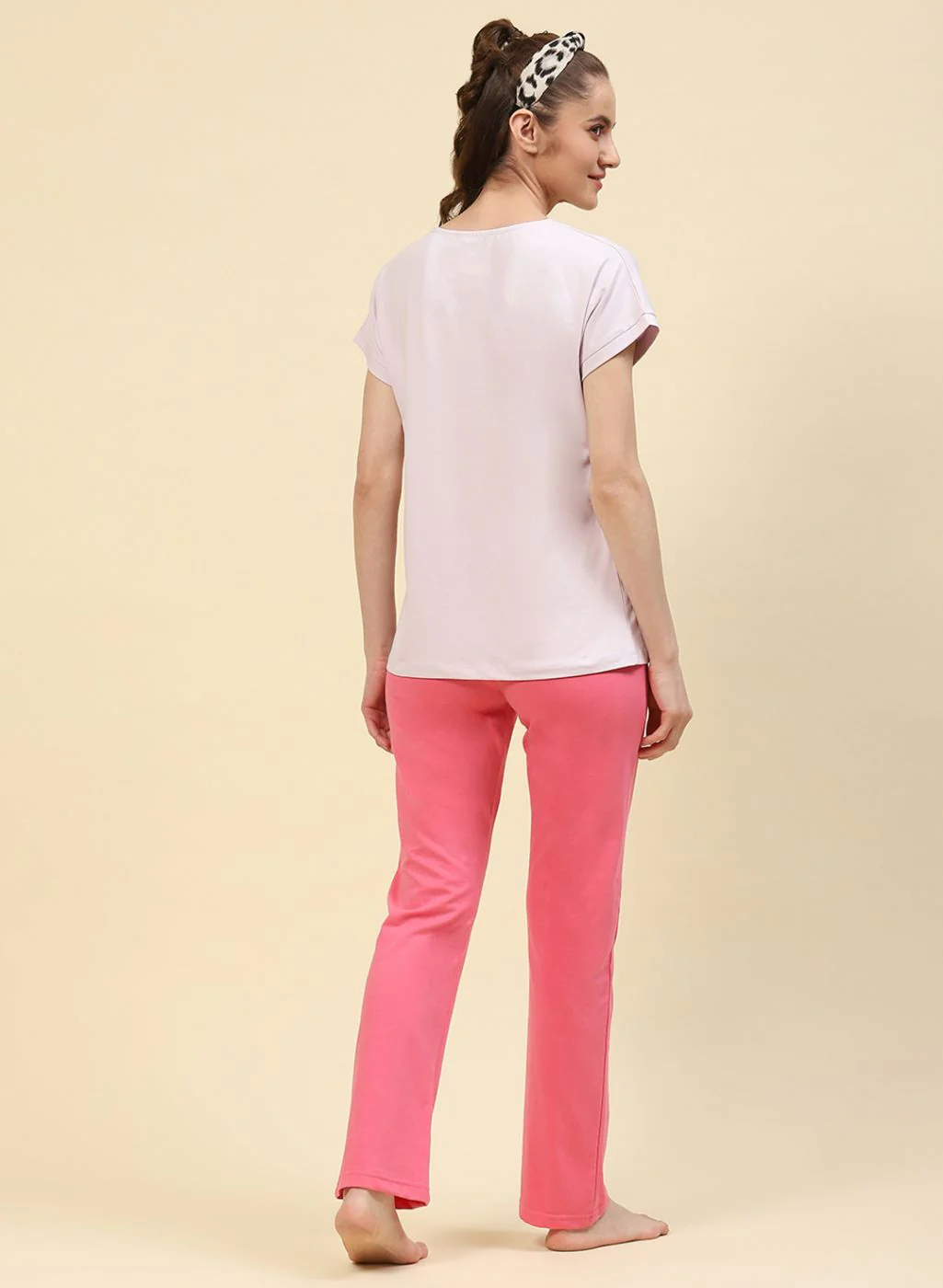 Women Pink Printed Lower Set - Image 4