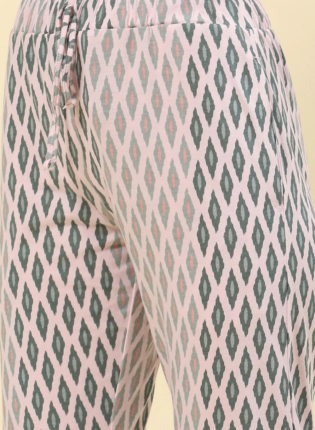Women Pink Printed Lower Set - Image 7