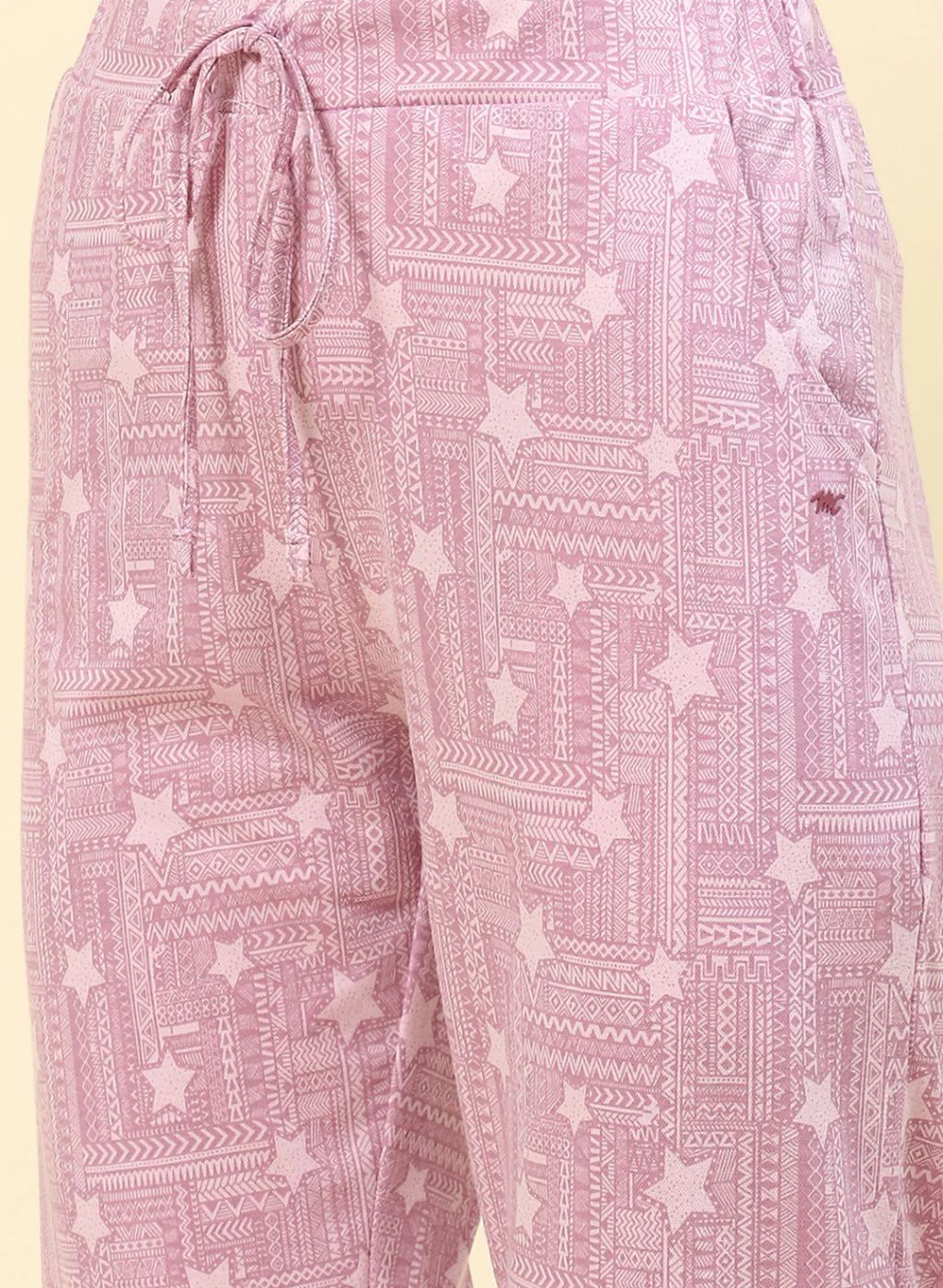 Women Purple Printed Capri Set - Image 7