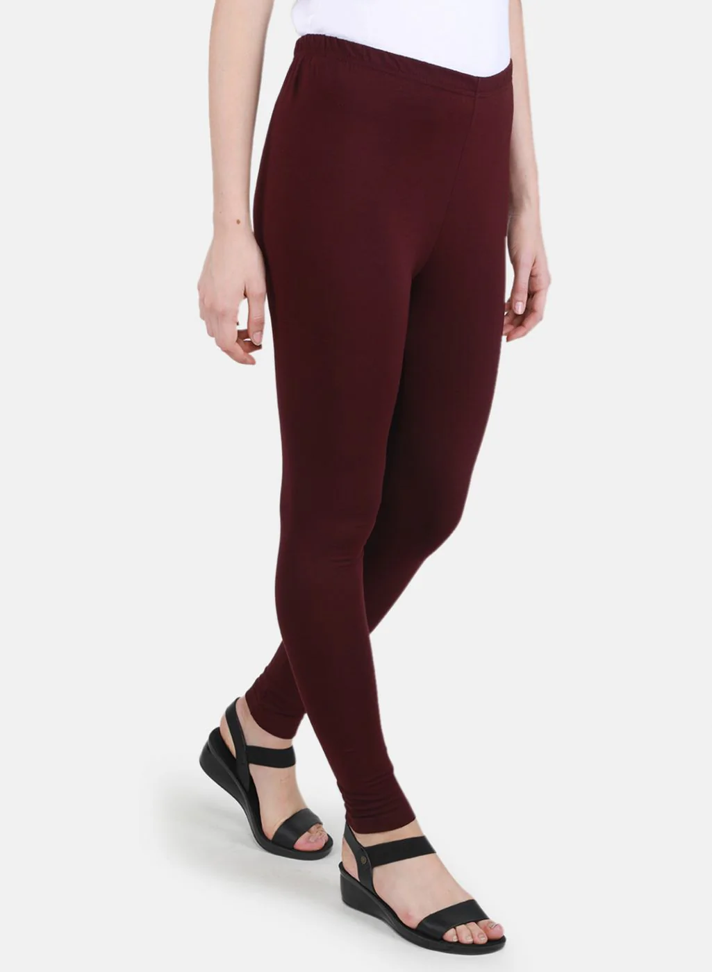 Women Purple Solid Legging - Image 6