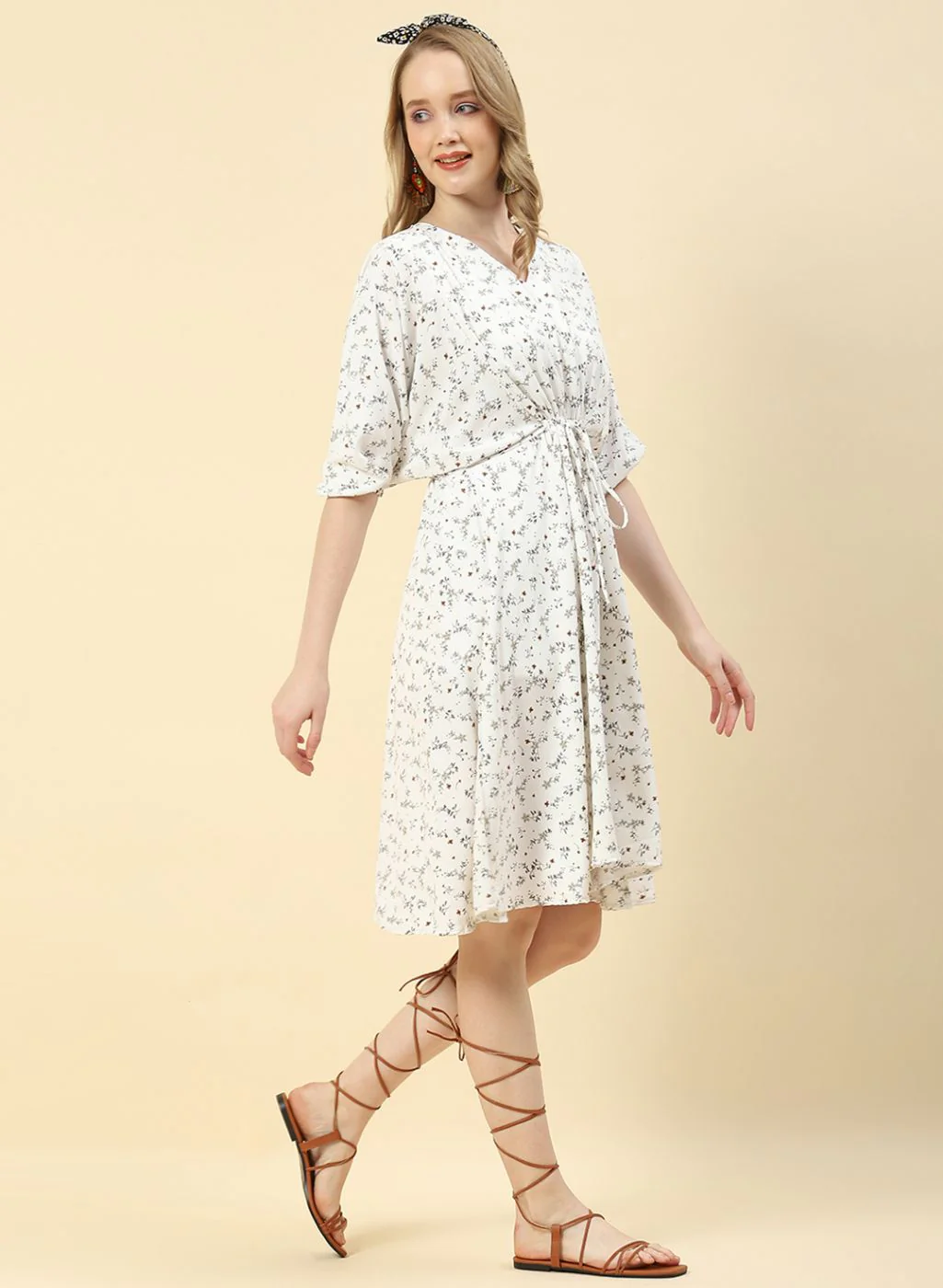Women White Printed Tunic - Image 2