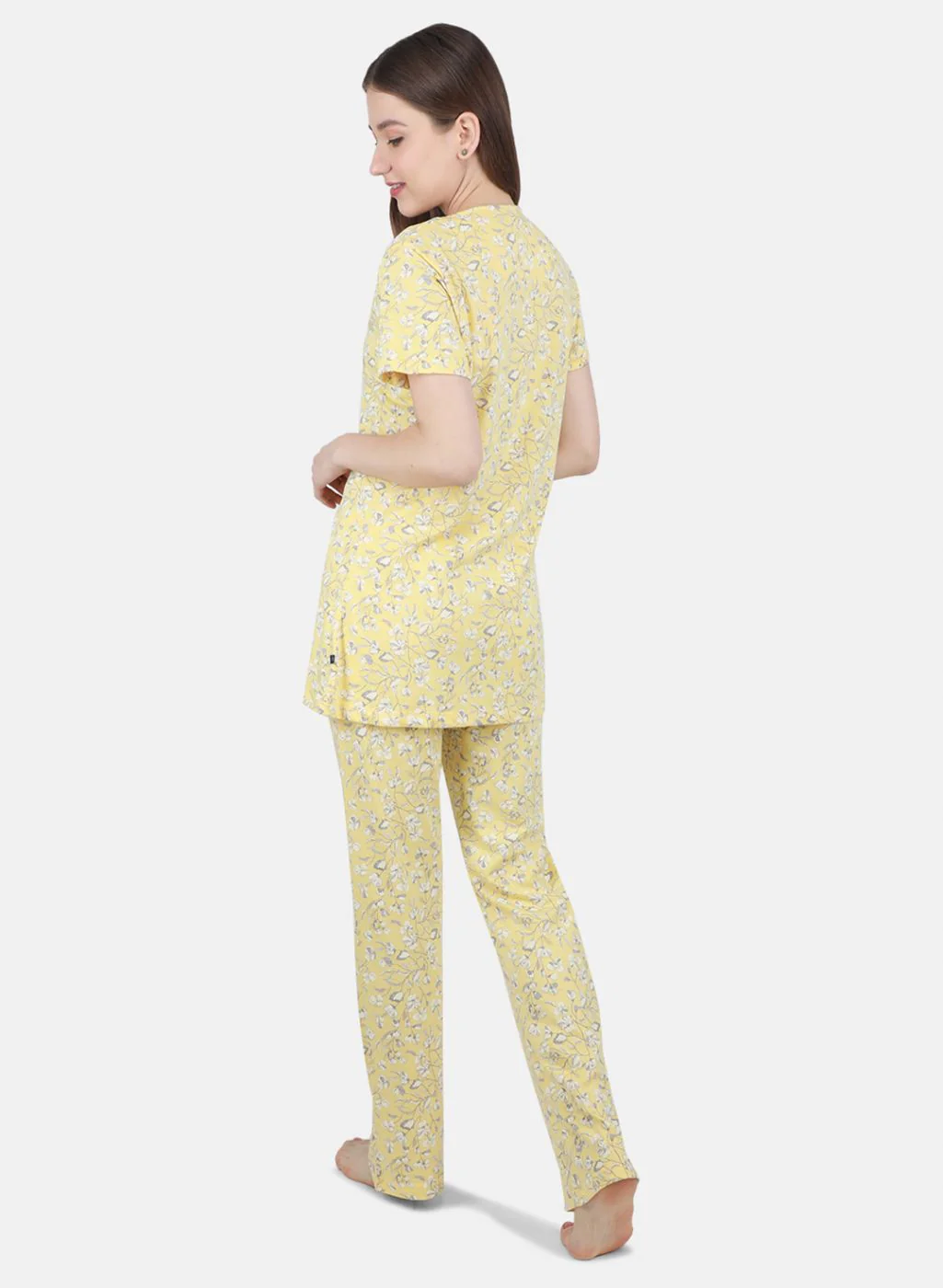 Women Yellow Printed Lower Set - Image 3