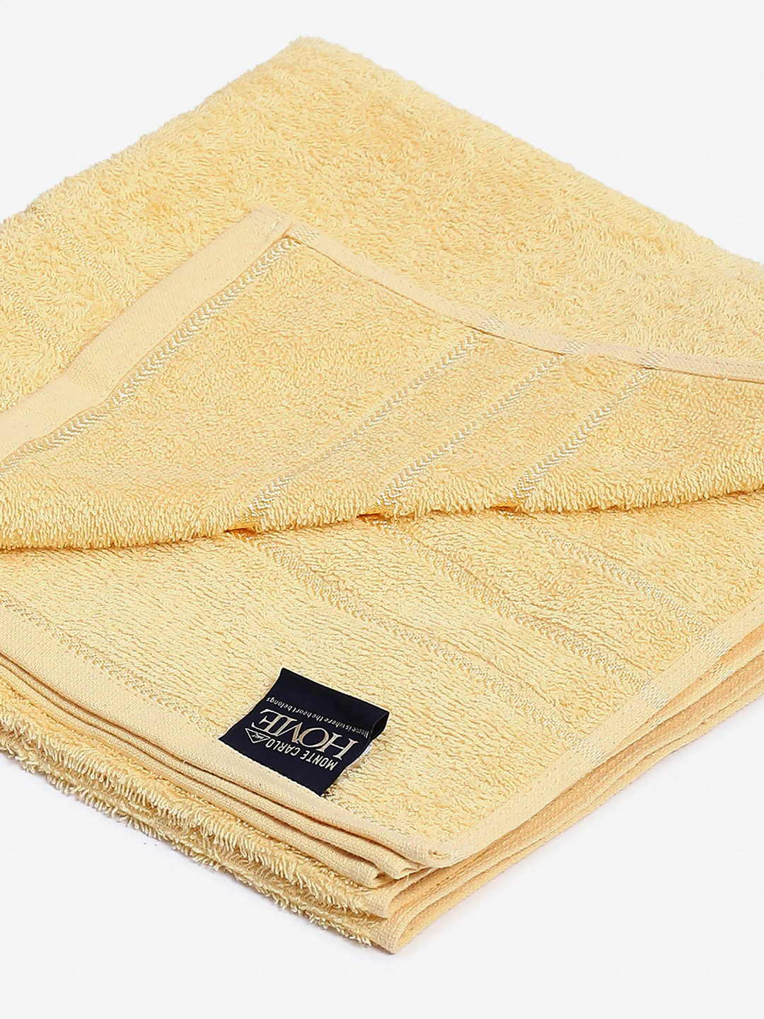 Mustard Cotton Solid 350 GSM Bath Towel (Soho) - Image 3