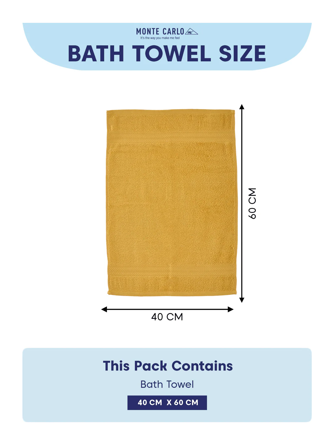 Mustard Yellow 100% Cotton Solid 380 GSM Bath Towel Jazz 4 Pc Set Gifting Box Pack - Image 11