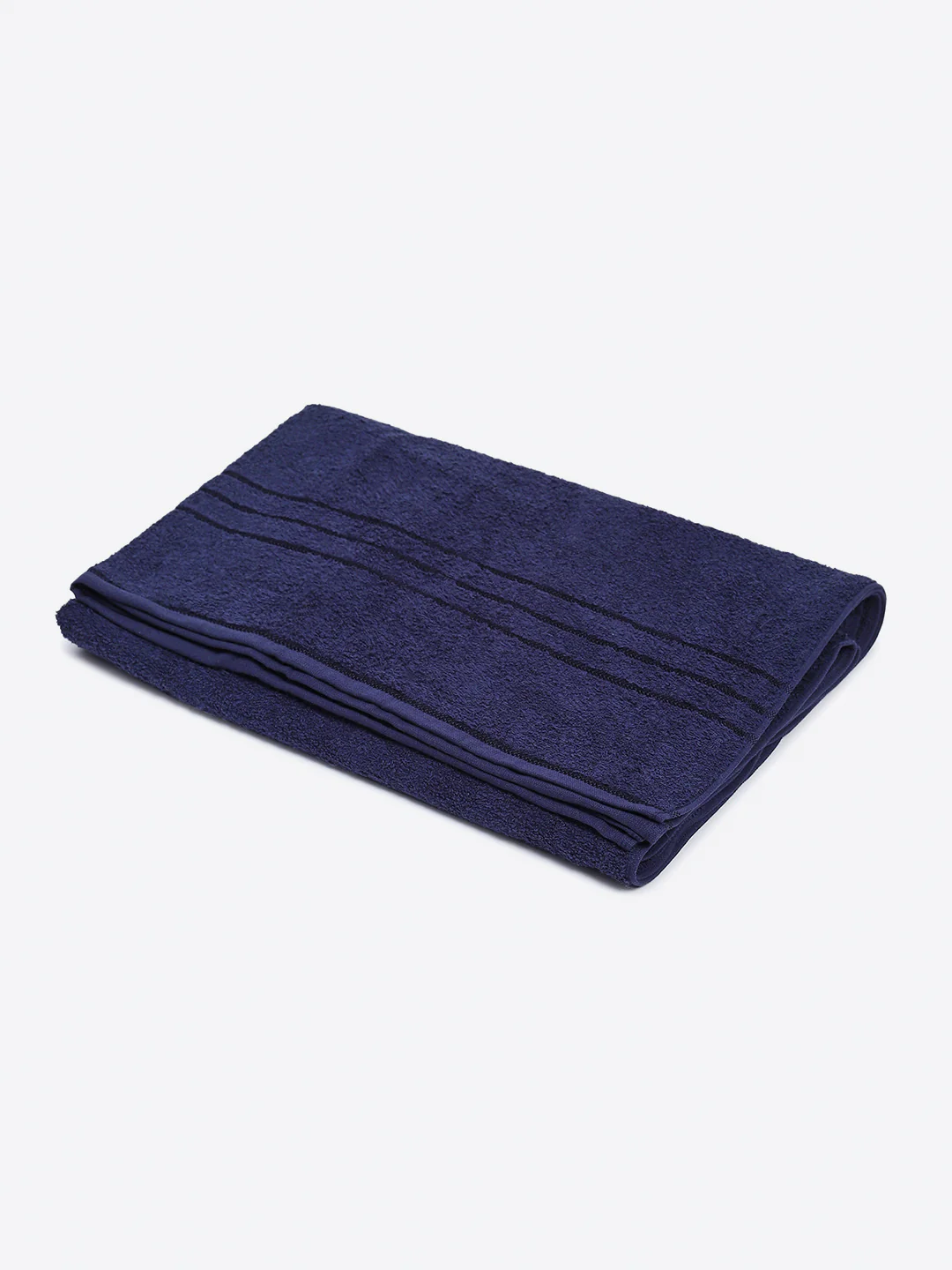 Navy Blue Cotton Solid 350 GSM Car Towel (Soho) - Image 2