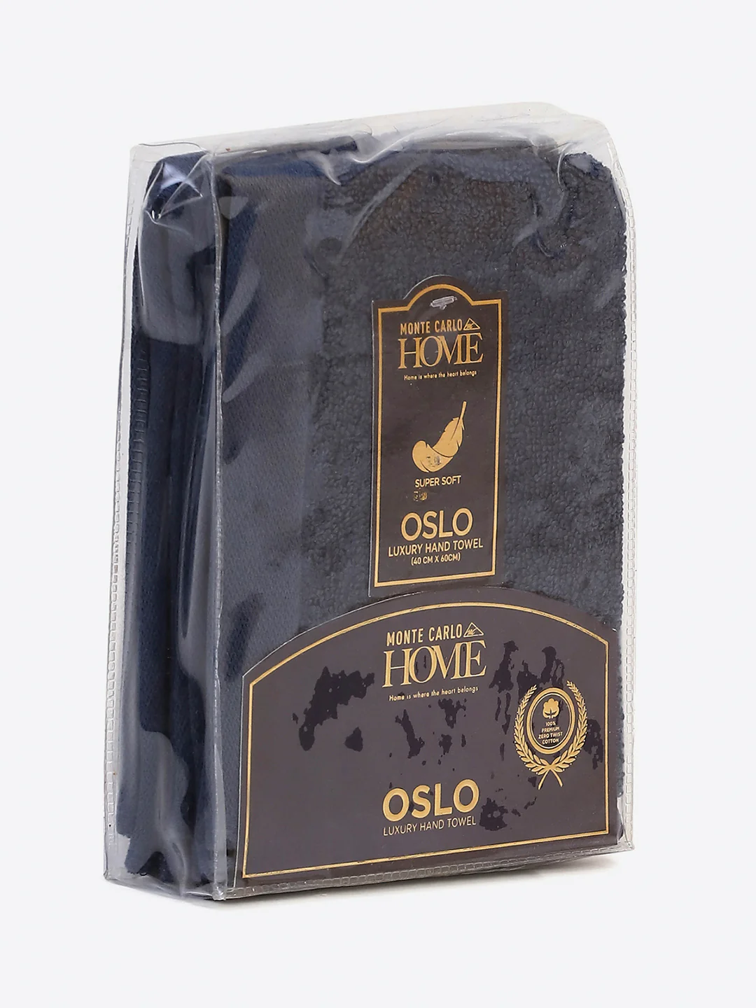 Navy Blue Cotton Solid 350 GSM Hand Towel (Pack of 2) - Image 5