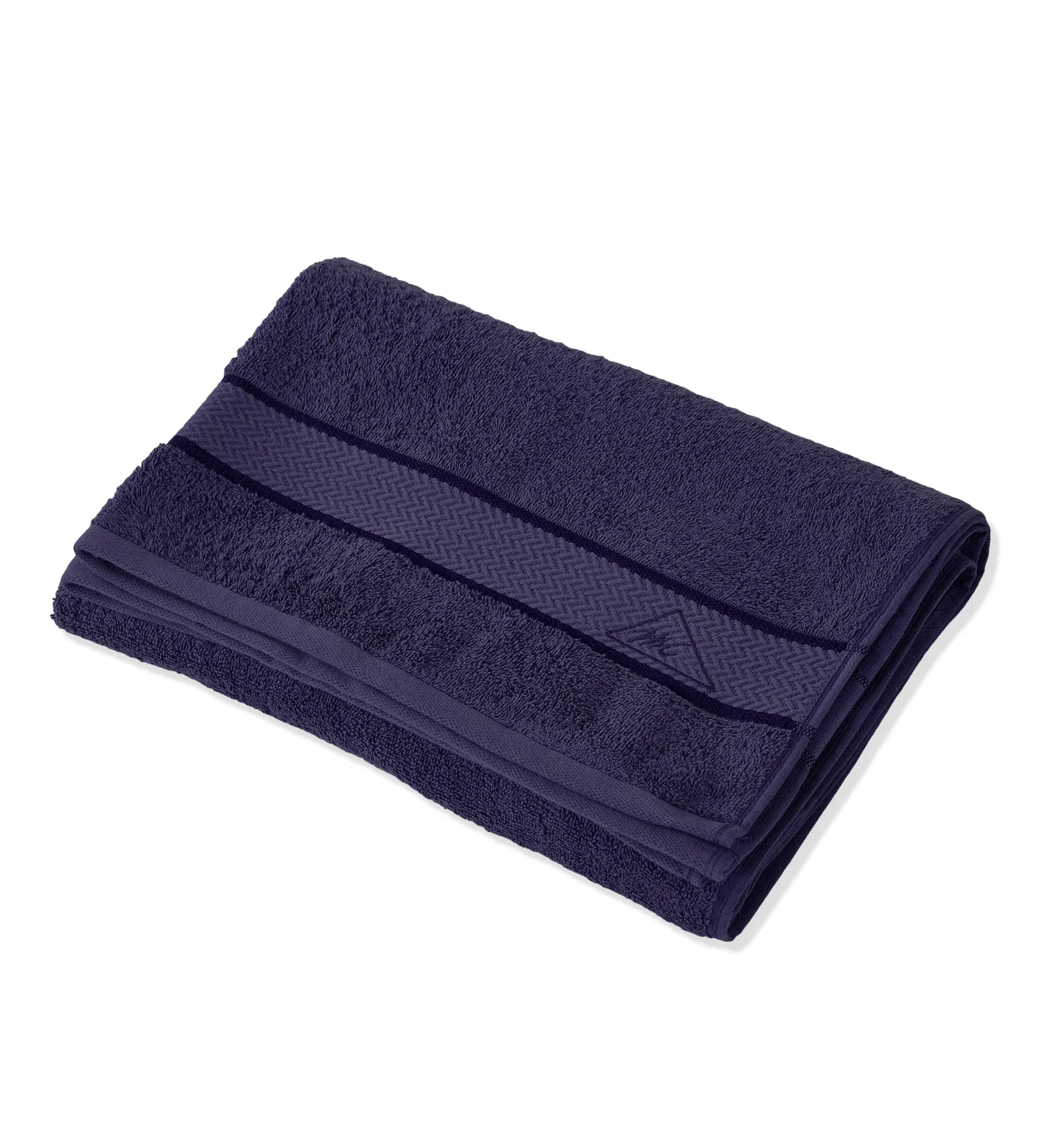 Navy Blue Pure Cotton Solid 450 GSM Bath Towel 1 Piece (Oasis Collection) - Image 4