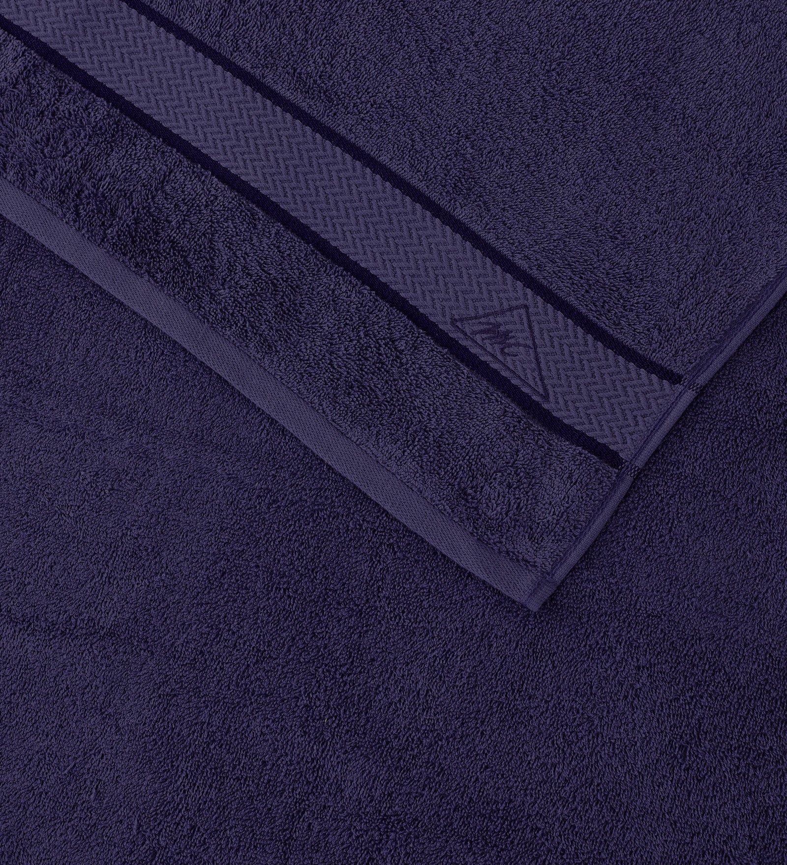 Navy Blue Pure Cotton Solid 450 GSM Bath Towel 1 Piece (Oasis Collection) - Image 6