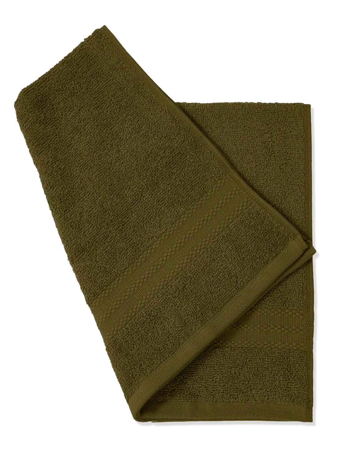 Olive Pure Cotton Solid 380 GSM Hand Towel 2 Pc Set (Jazz Collection) - Image 8