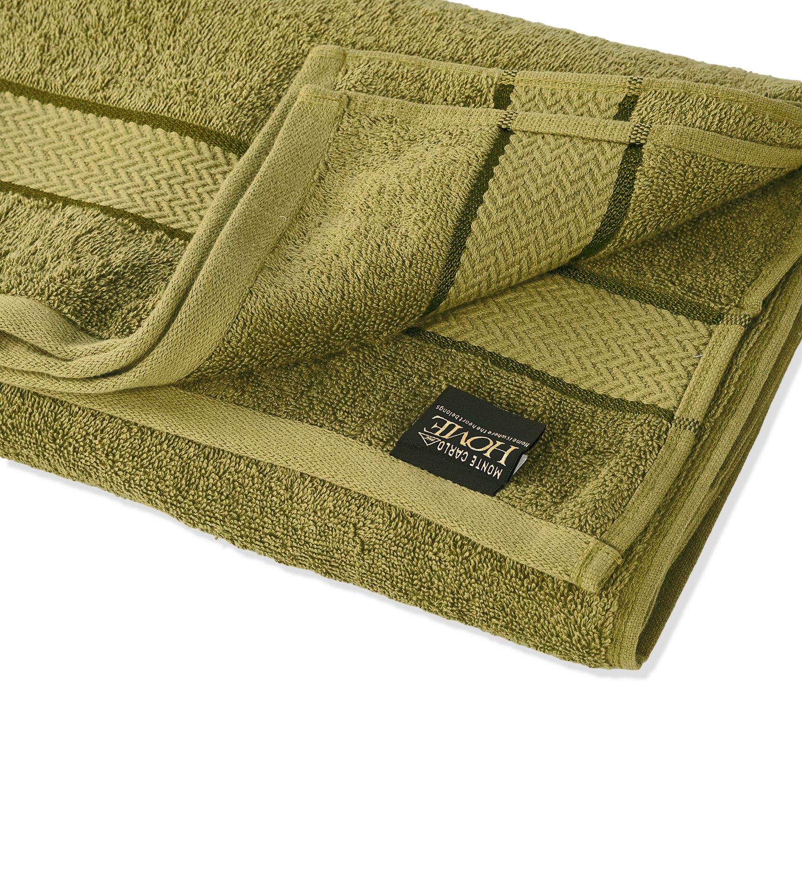 Olive Pure Cotton Solid 450 GSM Bath Towel 1 Piece (Oasis Collection) - Image 5
