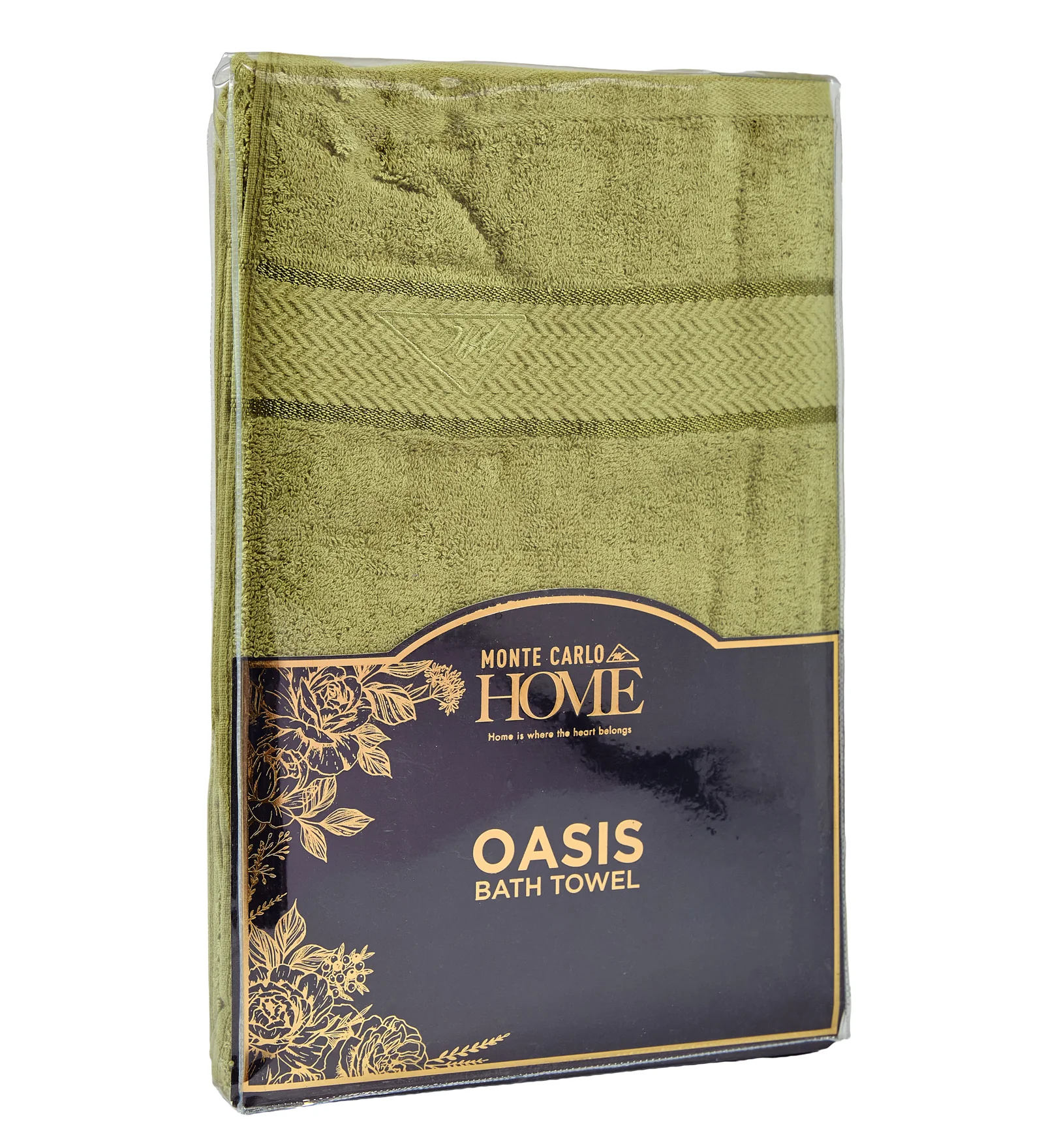 Olive Pure Cotton Solid 450 GSM Bath Towel 1 Piece (Oasis Collection) - Image 9