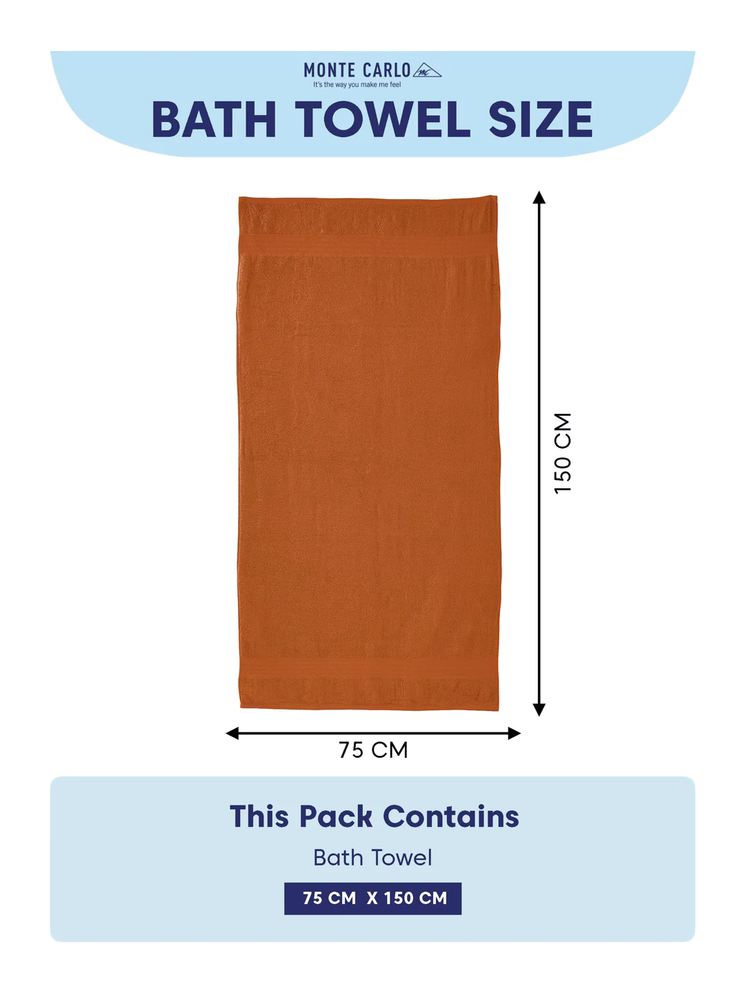 Orange 100% Cotton Solid 380 GSM Bath Towel Jazz 4 Pc Set Gifting Box Pack - Image 10