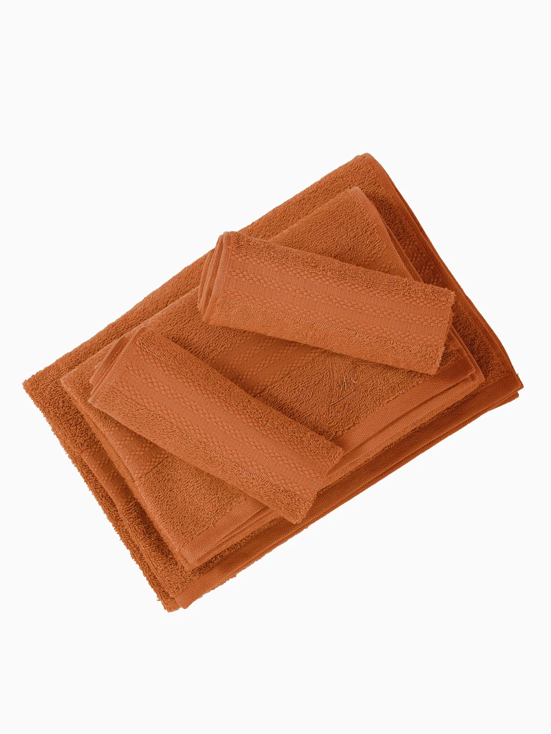 Orange 100% Cotton Solid 380 GSM Bath Towel Jazz 4 Pc Set Gifting Box Pack - Image 6