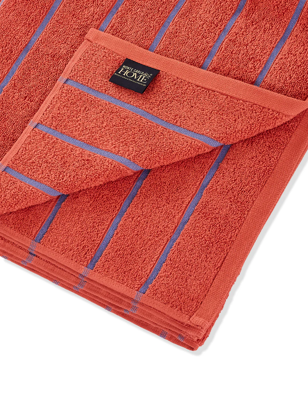 Orange & Blue 100% Cotton Solid 480 GSM Bath Towel King & Queen 2 Pc Set Gifting Box Pack - Image 11