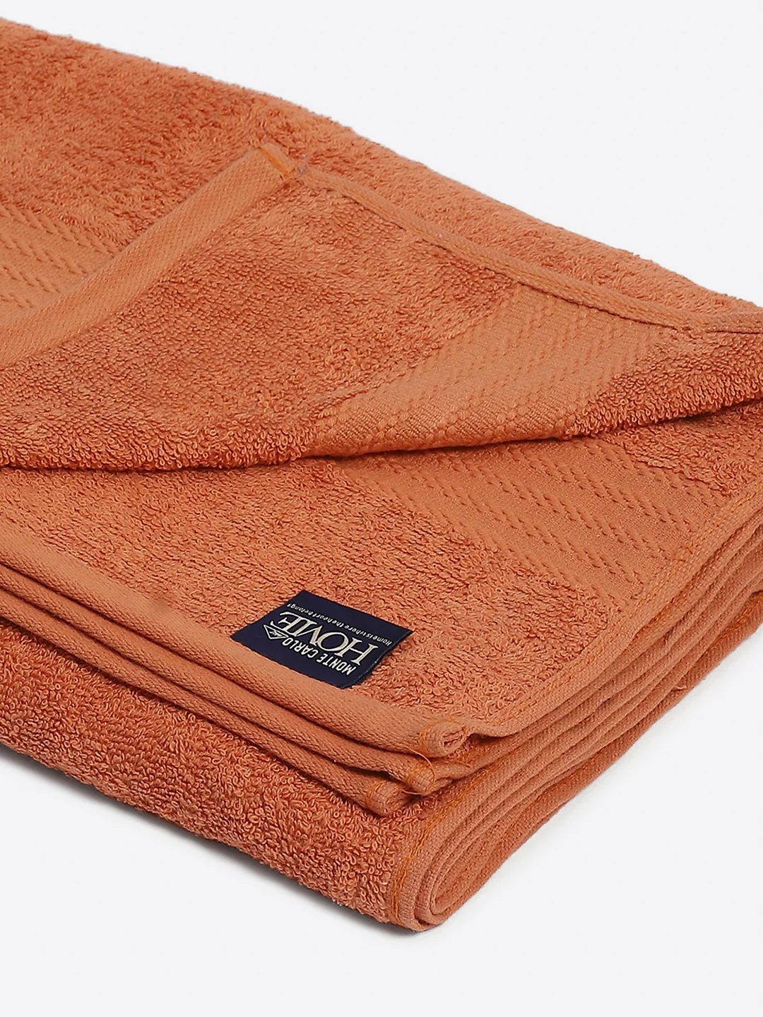 Orange Cotton Solid 400 GSM Bath Towel (Jazz) - Image 3