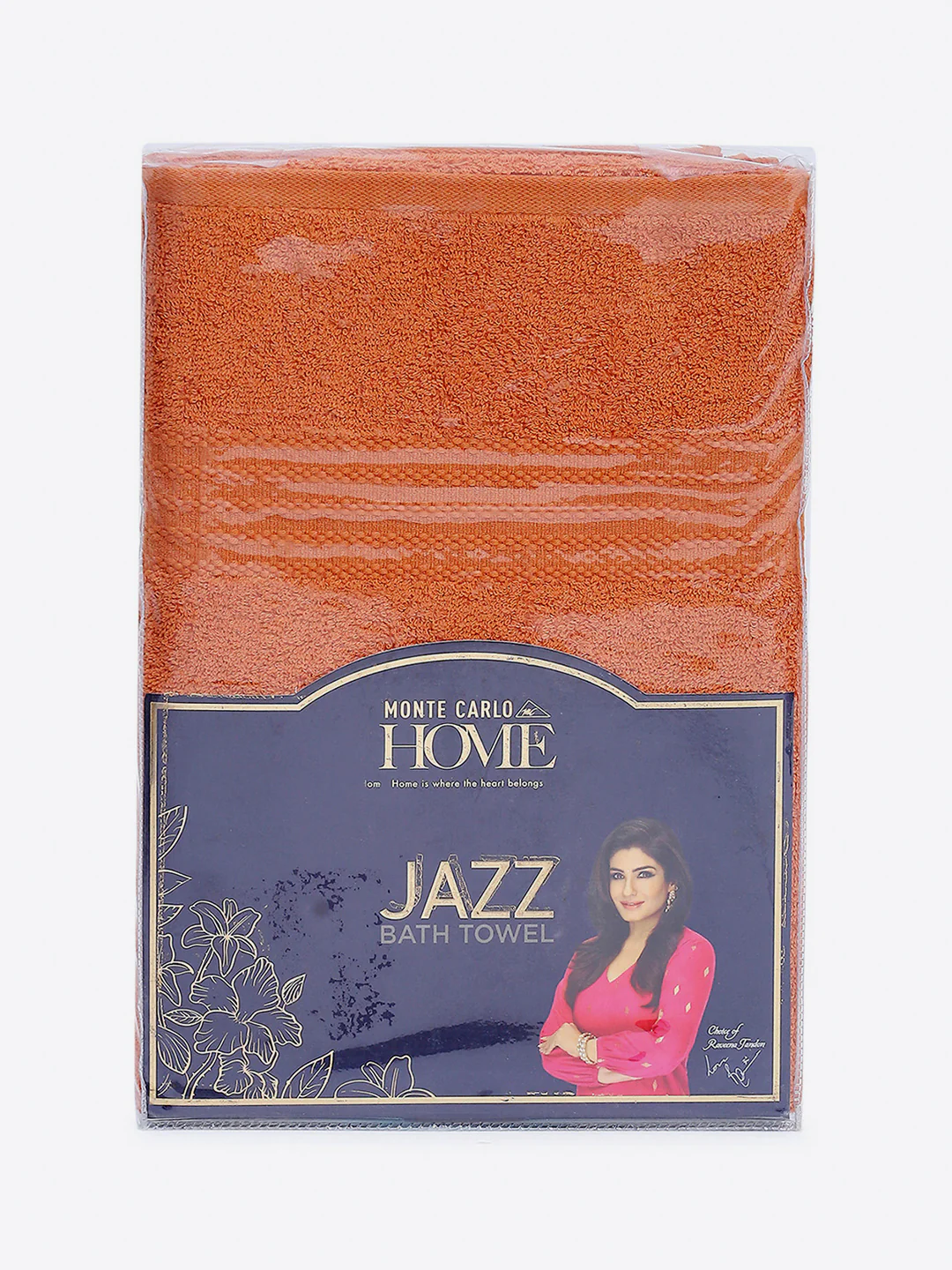 Orange Cotton Solid 400 GSM Bath Towel (Jazz) - Image 5