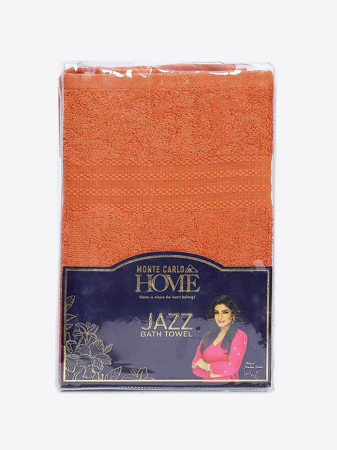 Orange Cotton Solid 400 GSM Bath Towel (Jazz) - Image 5