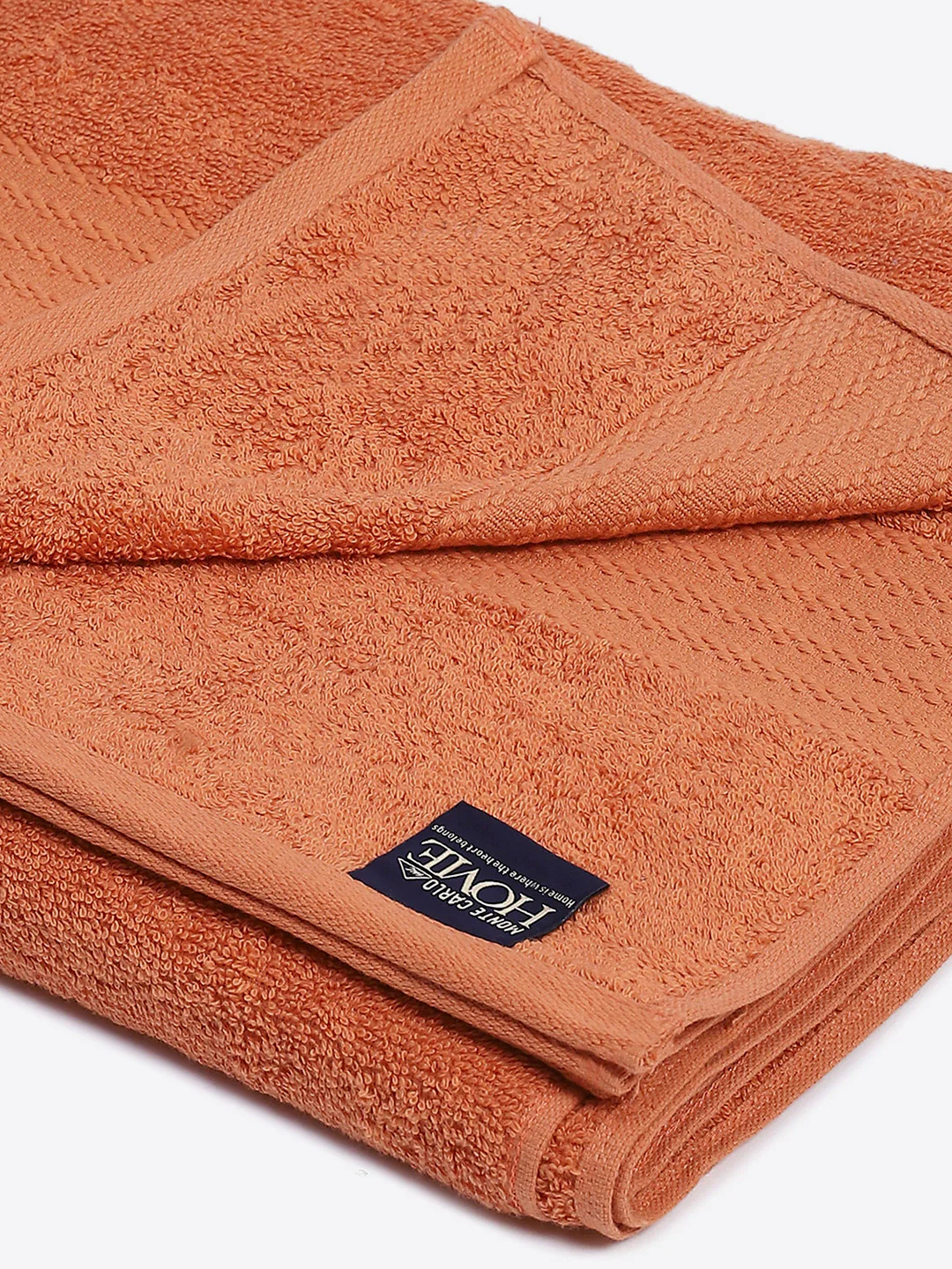 Orange Cotton Solid 400 GSM Car Towel (Jazz) - Image 3