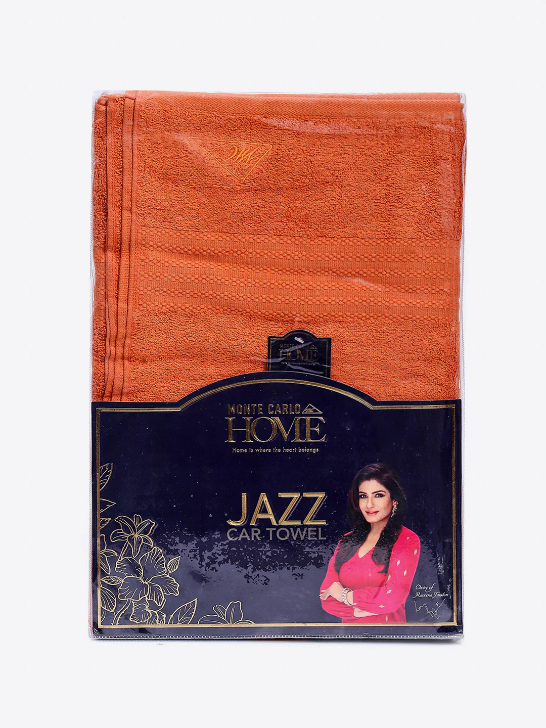 Orange Cotton Solid 400 GSM Car Towel (Jazz) - Image 5