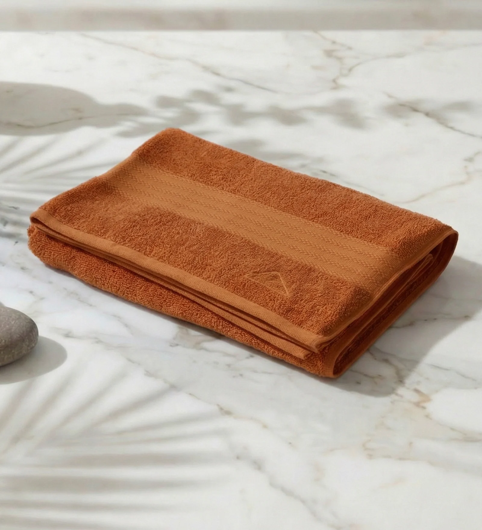 Orange Pure Cotton Solid 380 GSM Bath Towel 1 Piece (Jazz Collection) - Image 2