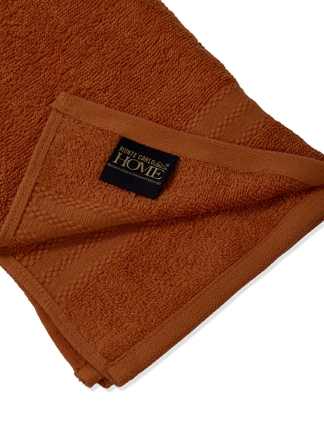 Orange Pure Cotton Solid 380 GSM Hand Towel 2 Pc Set (Jazz Collection) - Image 7
