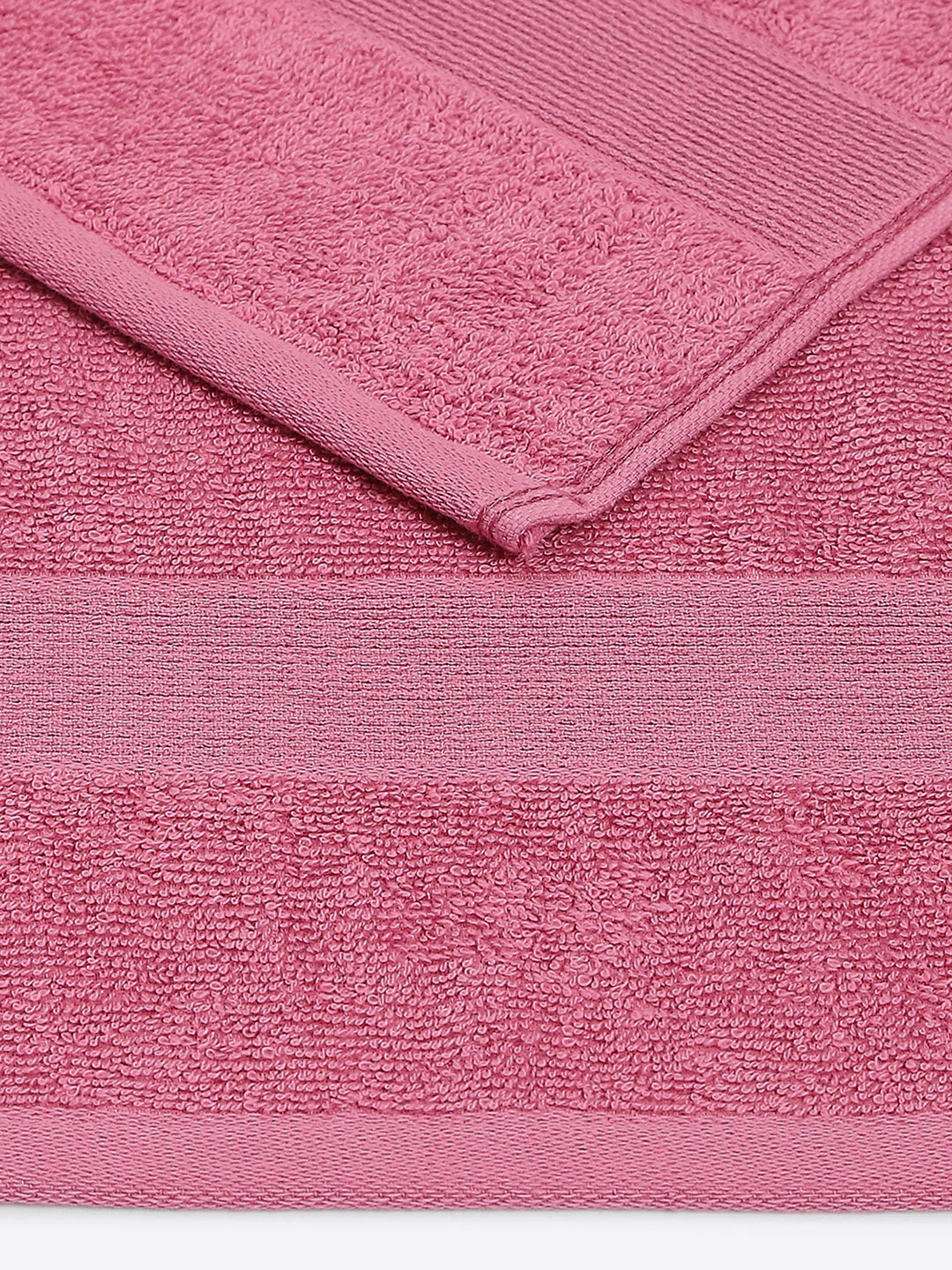 Peach Cotton Solid 380 GSM Bath Towel 2Pc Set (Albella) - Image 4
