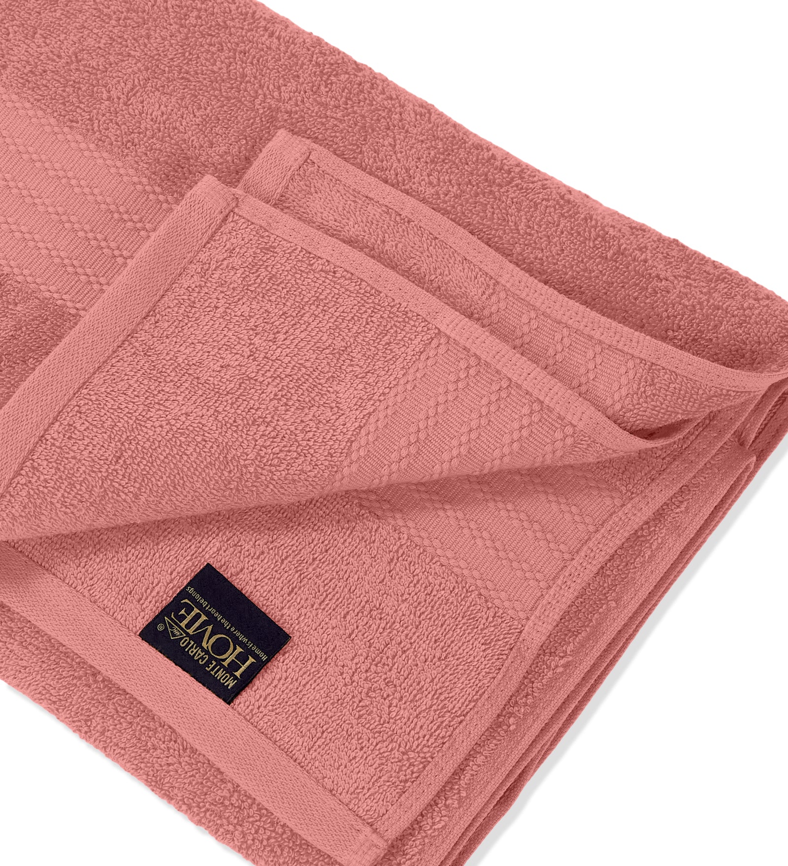 Peach Pure Cotton Solid 380 GSM Bath Towel 1 Piece (Jazz Collection) - Image 5