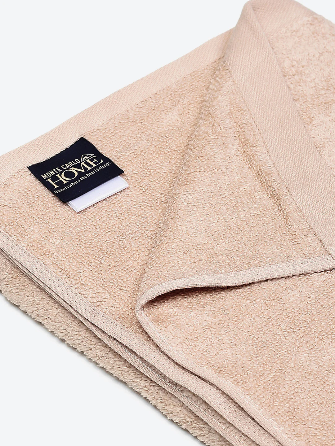Peach Solid Pure Cotton 350 GSM Bath Towel (Oslo) - Image 4
