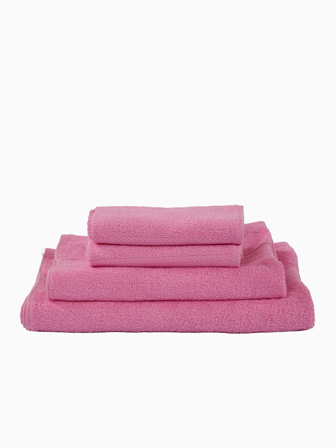 Pink 100% Cotton Solid 380 GSM Bath Towel Jazz 4 Pc Set Gifting Box Pack - Image 5